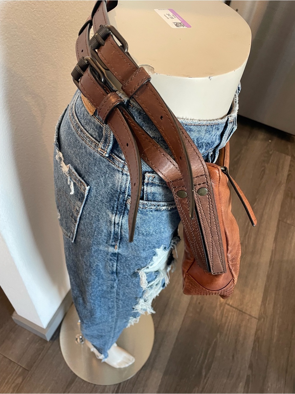 Frye Chestnut Quilted Leather Hobo Bag - Picture 3 of 4